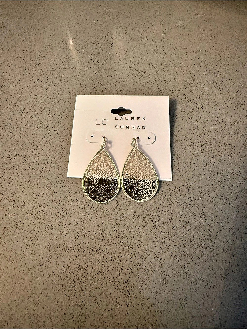 Lauren Conrad Filigree Drop Earrings in Gold NWT